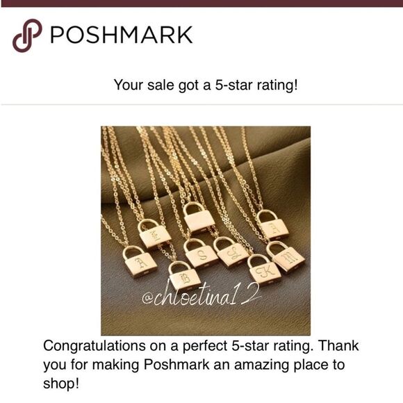 NEW Initial Lock Gold Plated Necklace - Picture 8 of 9